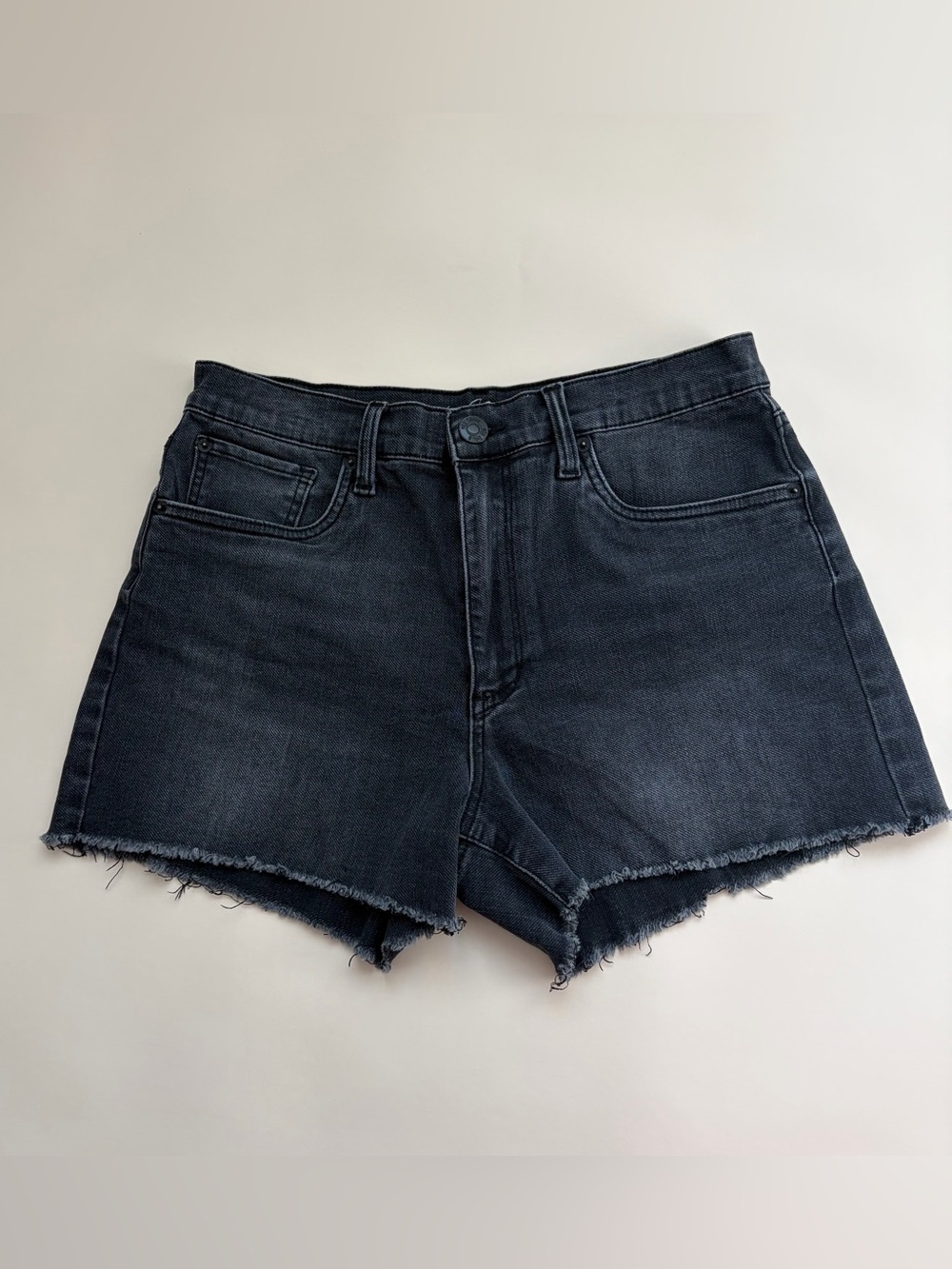 STS Blue Black Washed High-Rise Denim Cutoff Shorts